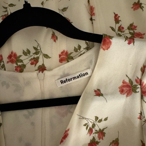 Reformation Cream Floral Mini Dress - Picture 4 of 5